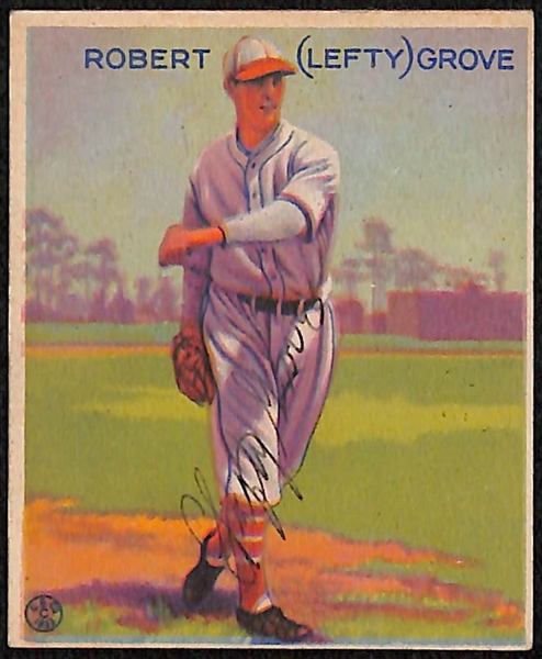 Signed 1933 Goudey Lefty Grove (HOF) #220 - Includes JSA Letter of Authenticity