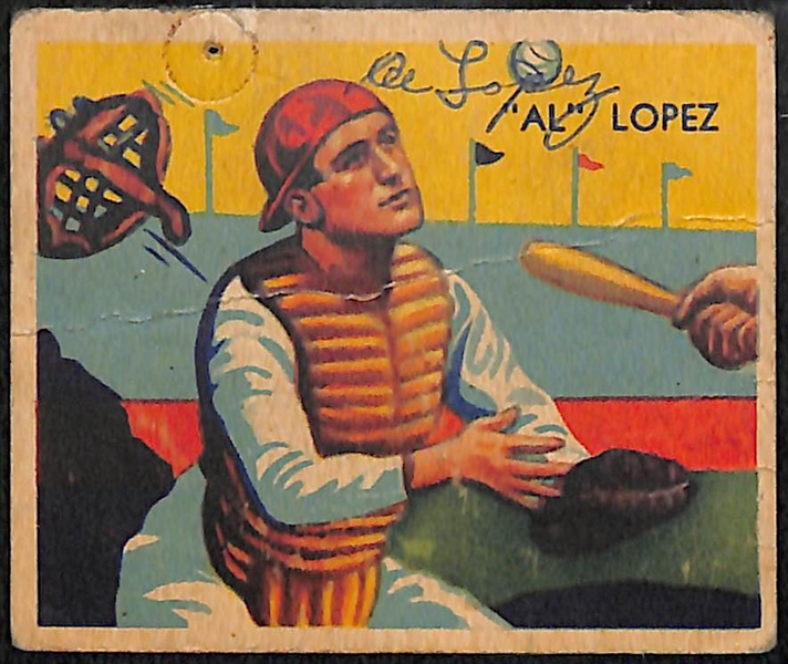 Signed 1935 National Chicle Diamond Stars Al Lopez (HOF) #97 - includes JSA Letter of Authenticity