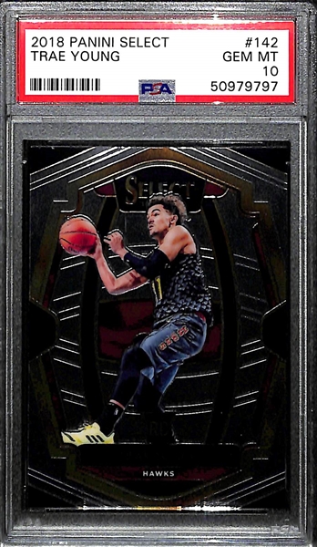 2018-19 Panini Select Trae Young #142 Rookie Graded PSA 10 Mint
