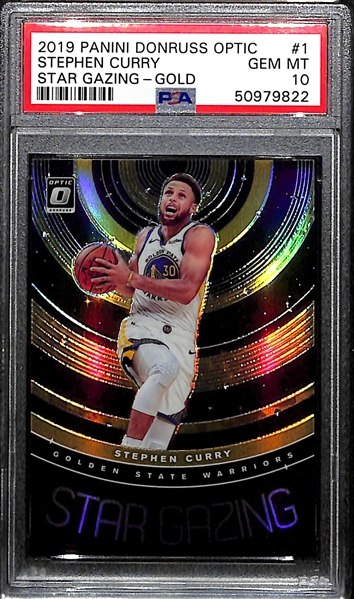 2019 Panini Optic Stephen Curry Star Gazing Gold (#ed 2/10) Graded PSA 10 Gem Mint