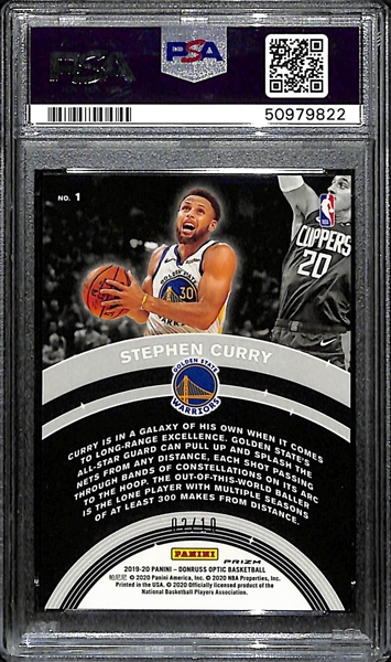 2019 Panini Optic Stephen Curry Star Gazing Gold (#ed 2/10) Graded PSA 10 Gem Mint
