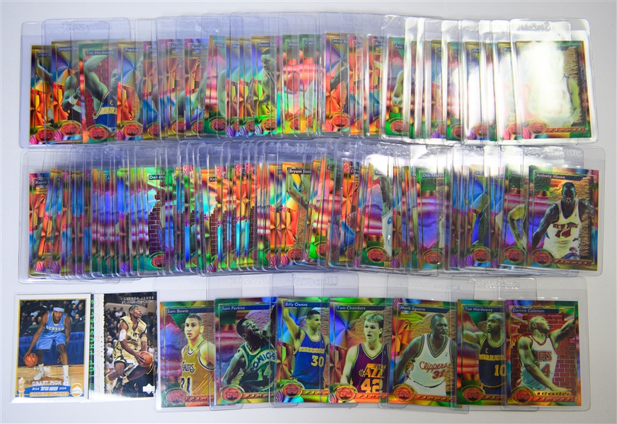 Lot of (90) Different 1993 Topps Finest Basketball Refractors w.  Derrick Coleman
