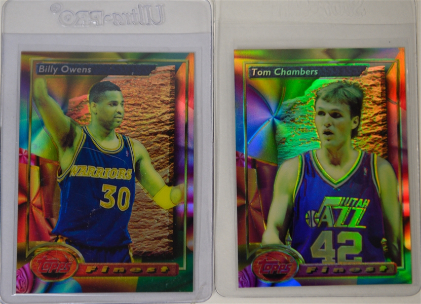 Lot of (90) Different 1993 Topps Finest Basketball Refractors w.  Derrick Coleman