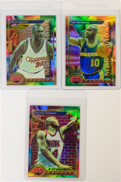 Lot of (90) Different 1993 Topps Finest Basketball Refractors w.  Derrick Coleman