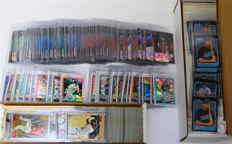 Lot of (1700+) Baseball Cards - (6) Complete 1996/1997 Baseball Sets (Bowman, Bowman's Best, Topps Chrome, Bowman Series 2) & Approx (100) 2005 Bowman Chrome & Topps Chrome Cards 