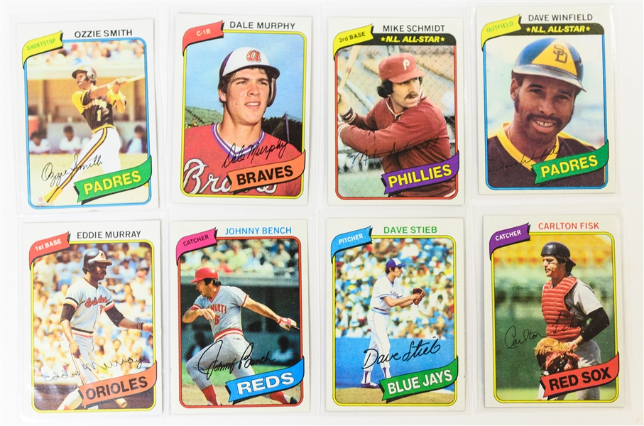 Lot of (2) Baseball Sets - 1980 Topps w. Henderson Rookie Card & 1989 Upper Deck w. Griffey Jr. Rookie Card