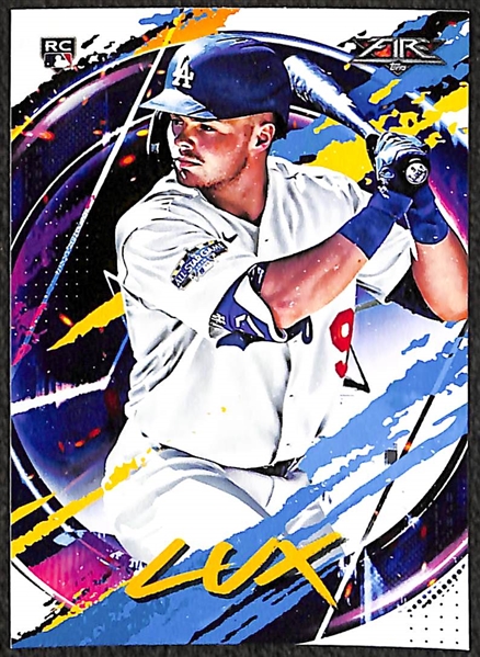 Lot of (73) Current Era Baseball Stars & Rookies Cards w. 2020 Topps Certified Gavin Lux Rookie Autograph Card #40/99