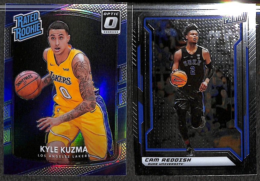 Lot of (44) Current Era Basketball (29) & Football (15 cards) Rookie Cards w 2017 Donruss Optic Kyle Kuzma Rookie
