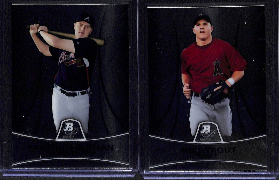 2010 Bowman Platinum Prospect/Rookie Card Set of 50 (Inc. Mike Trout, Freddie Freeman, & Gerritt Cole)