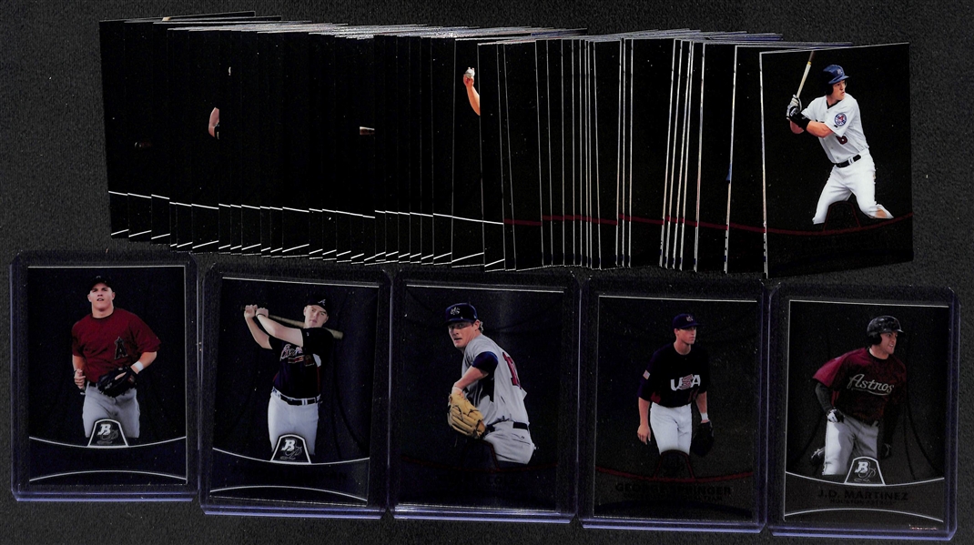 2010 Bowman Platinum Prospect/Rookie Card Set of 50 (Inc. Mike Trout, Freddie Freeman, & Gerritt Cole)
