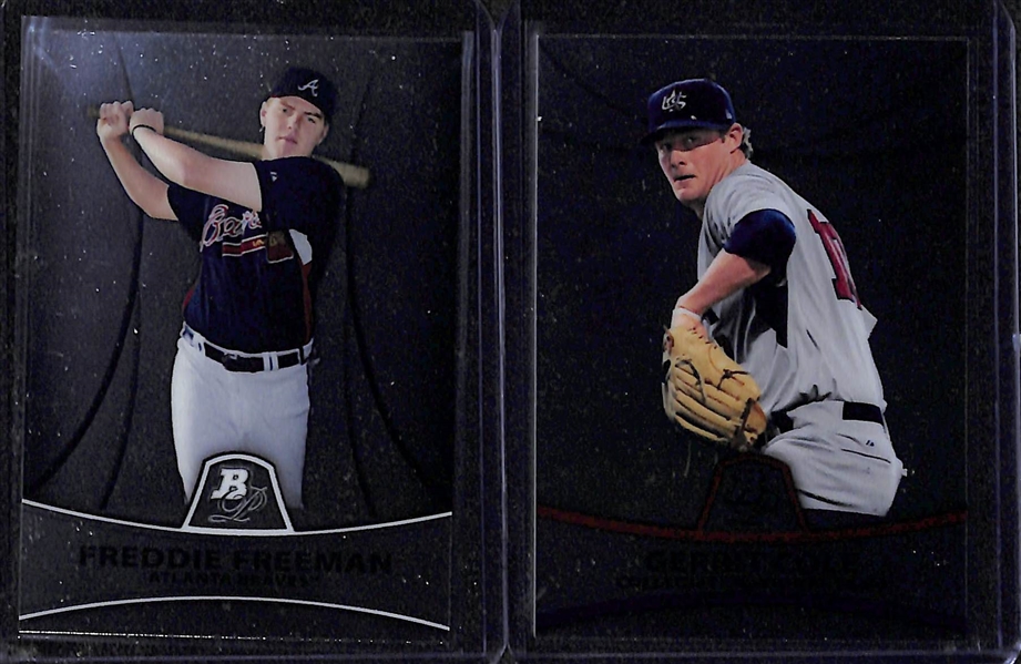 2010 Bowman Platinum Prospect/Rookie Card Set of 50 (Inc. Mike Trout, Freddie Freeman, & Gerritt Cole)