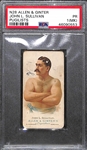 1887 N28 Allen & Ginter John L. Sullivan Pugilists Boxing Card PSA 1(MK)