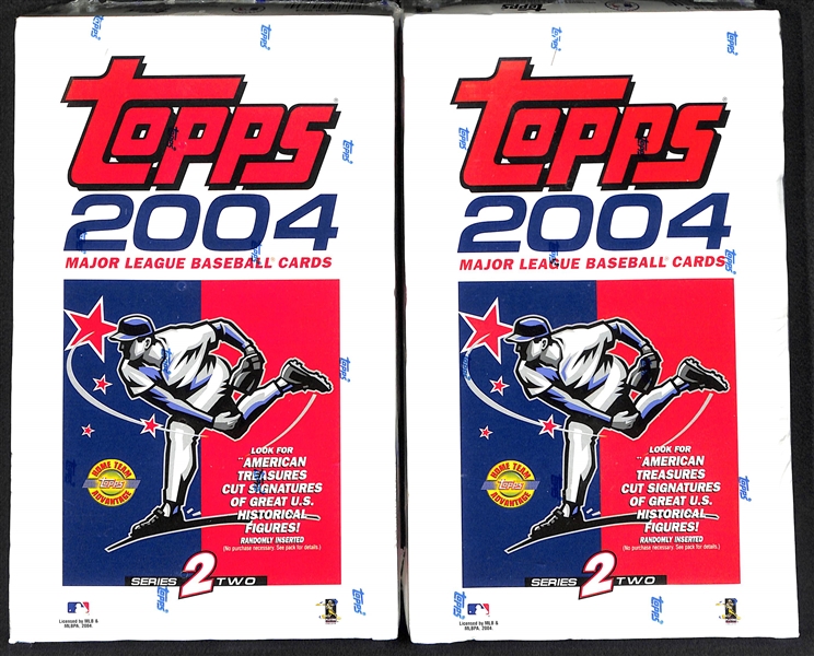 Lot of (2) 2004 Topps Baseball Series 2 Sealed Hobby Boxes