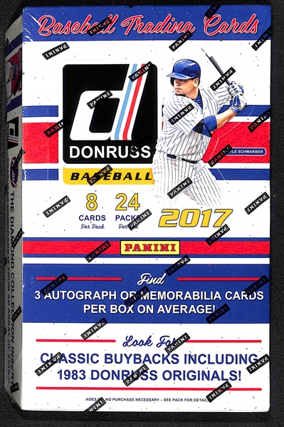 2017 Donruss Baseball Sealed Hobby Box - Potential for Aaron Judge & Cody Bellinger