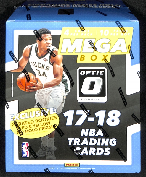 2017-18 Panini Donruss Optic Basketball Sealed Mega Box - Potential for Tatum & Mitchell