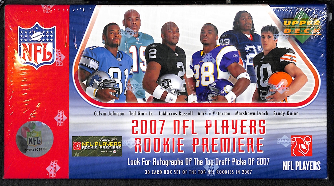 Lot of (4) Assorted Sport Sealed Boxes - 2001 Upper Deck Premier Golf, 2007 NFL Players Rookie Premier, 2003 Topps Baseball Series 2 Hobby Box & 1996 SP Baseball 