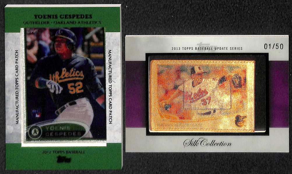 Lot of (7) Baseball Insert Cards Inc. (2) #ed 1/1 Jersey Letterman Patches and Willie Mays Silk