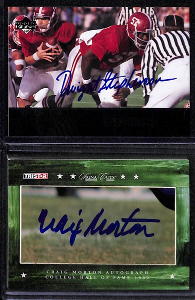 Football Lot (6) Rookies & (14) Autographs (w. McDonald, Gabriel, Collinsworth, Stephenson, Cappelletti, Gannon, Morton, +)