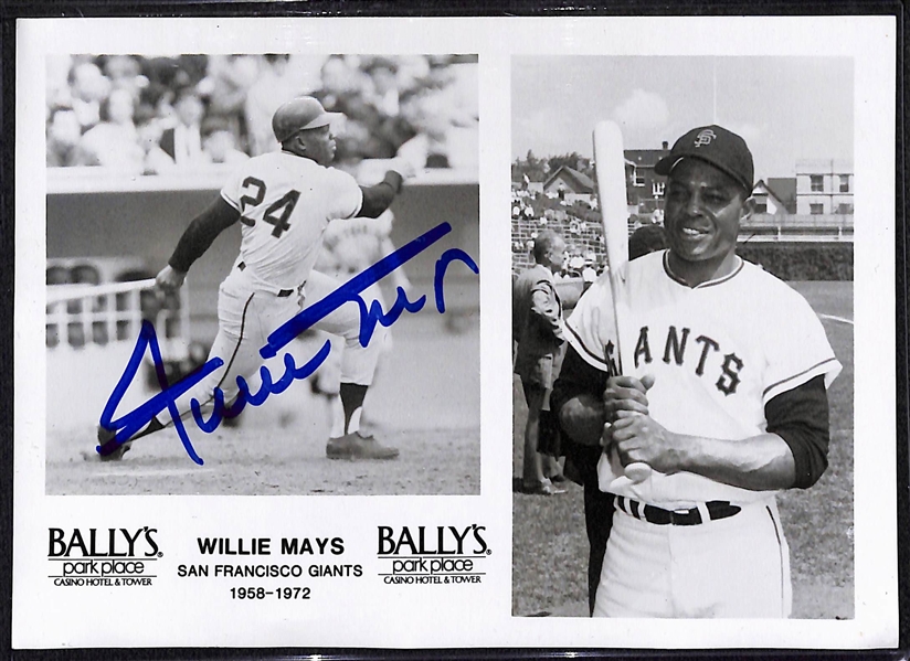 (8) Autographed Photos - Willie Mays 5x7, Richie Ashburn 4x6, (6) Robin Roberts Vintage 8x10 Photos