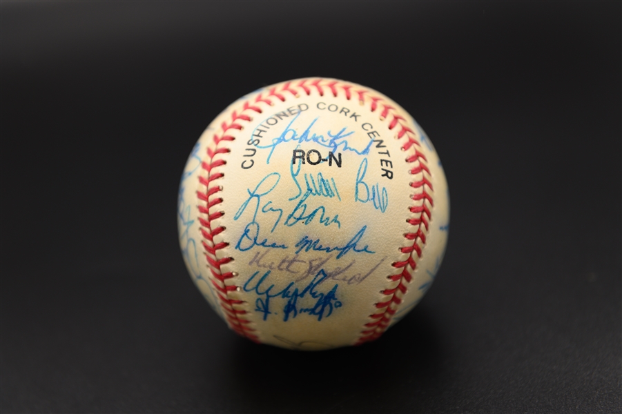 1992 Phillies Team-Signed Baseball w. 28 Autographs Inc. Daulton, Kruk, Fregosi, +