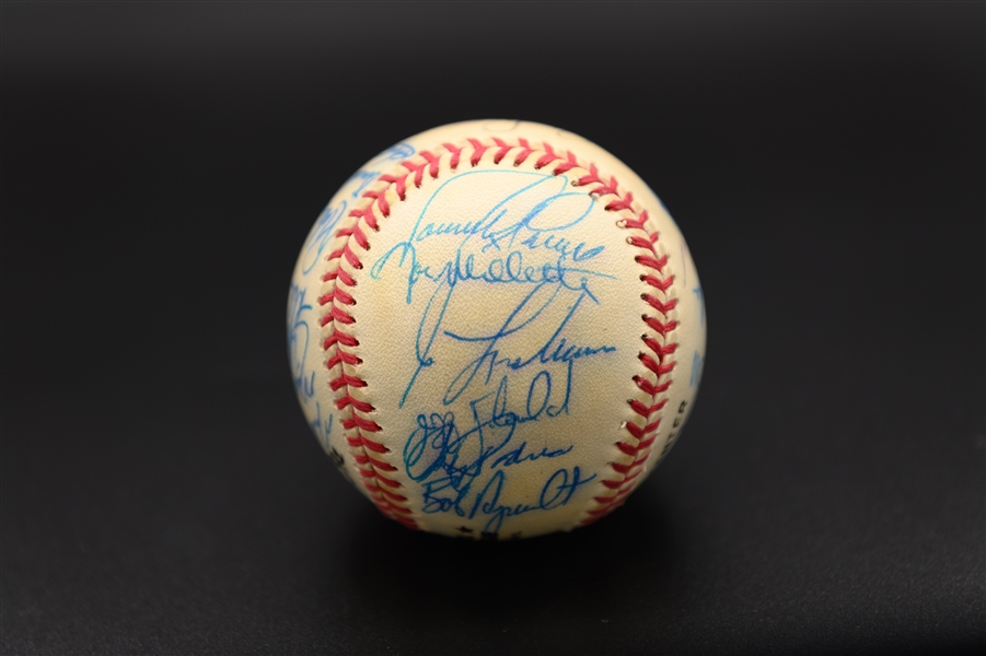 1992 Phillies Team-Signed Baseball w. 28 Autographs Inc. Daulton, Kruk, Fregosi, +