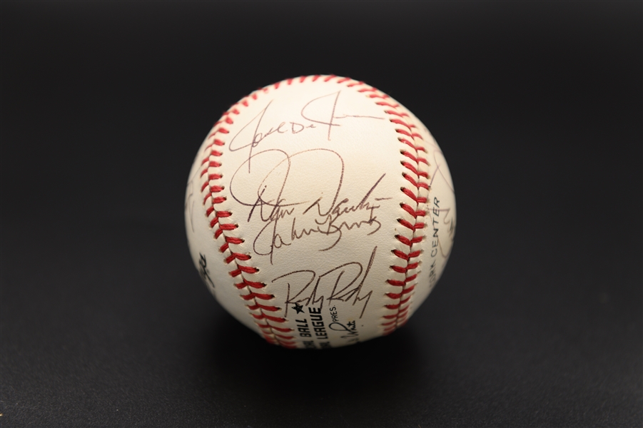 1990 Phillies Team-Signed Baseball w. 17 Autographs Inc. Daulton, Dykstra, Kruk, Dale Murphy, +