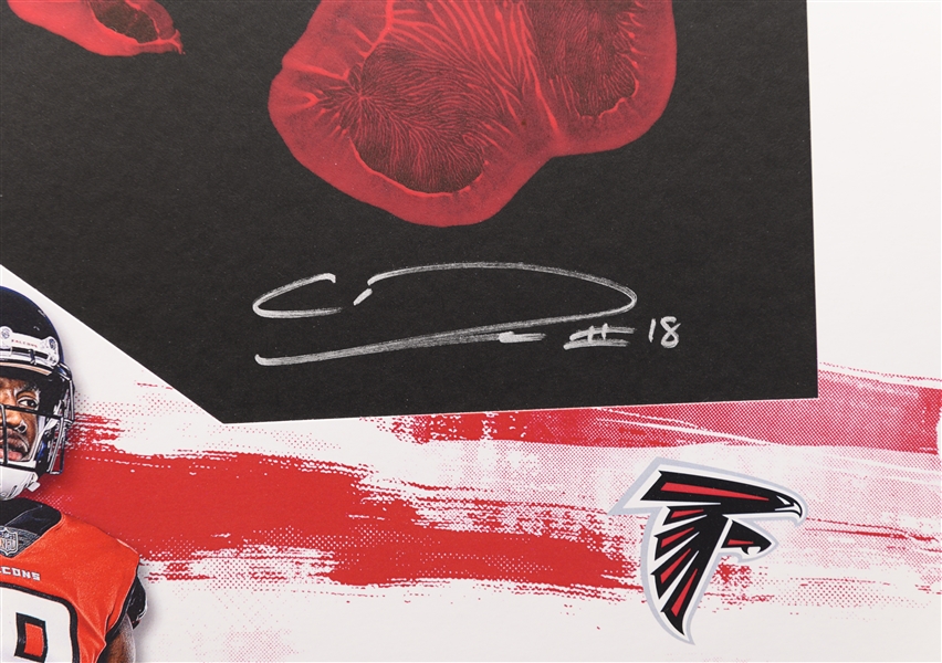 2018 Panini Instant Impressions Calvin Ridley Oversized Handprint Card #4/10