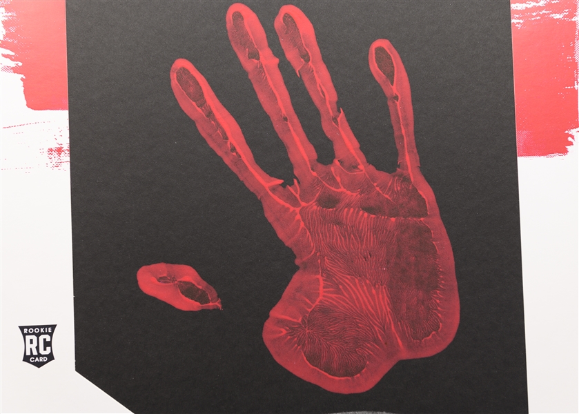 2018 Panini Instant Impressions Calvin Ridley Oversized Handprint Card #4/10
