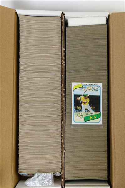 1979 & 1980 Topps Baseball Complete Sets of 726 Cards w. Rickey Henderson Rookie Card