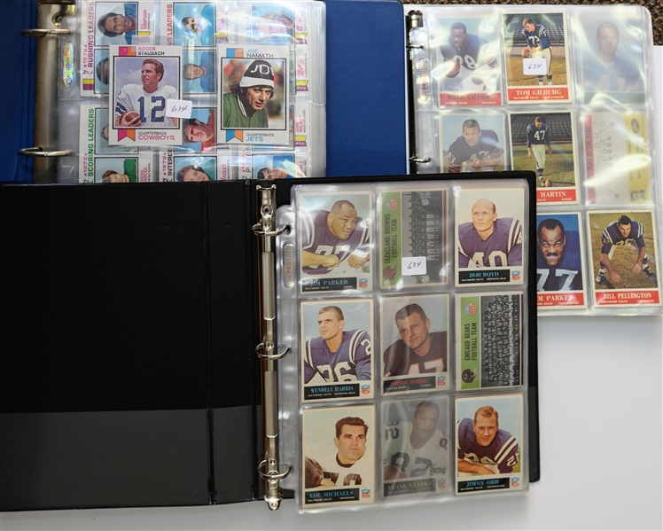 1973 Topps Football Set of 528 Cards w. Franco Harris Rookie Card and (150) 1964-65 Philadelphia Football Cards