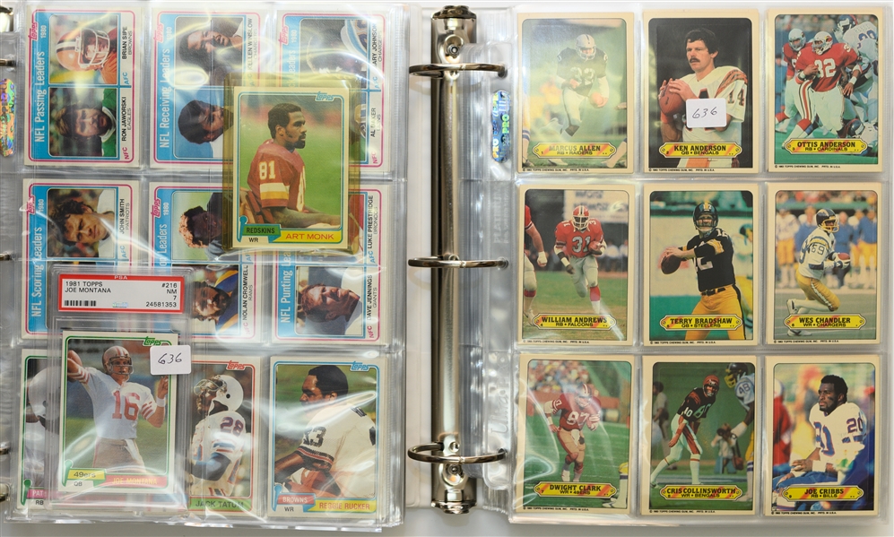 1981 & 1983 Topps Football Complete Sets of 528/396 Cards w. Joe Montana Rookie Card PSA 7