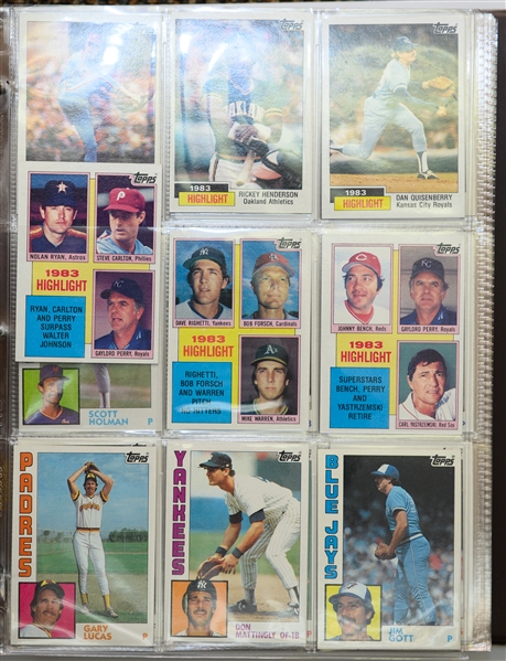 Lot of (4) Topps Baseball Sets - 1982, (2) - 1983, & 1984