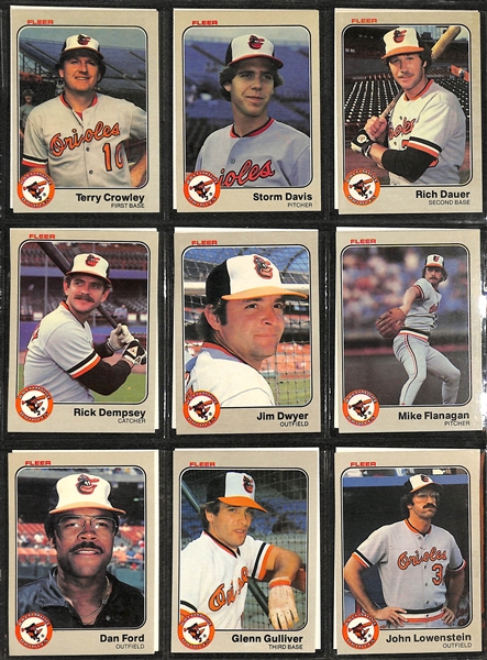 Lot of (4) Baseball Card Sets - 1980 Topps (Henderson Rookie), 1981 Fleer, (2) 1983 Fleer (2 Boggs, 2 Gwynn, 2 Sandberg)