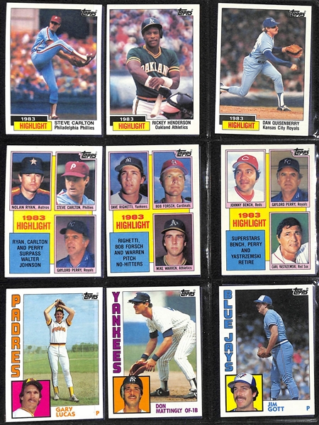 Lot of (3) Baseball Card Sets - 1984 Donruss, 1984 Topps, 1984 Topps Traded