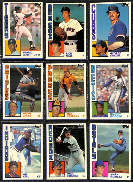 Lot of (3) Baseball Card Sets - 1984 Donruss, 1984 Topps, 1984 Topps Traded