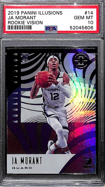 2019 Panini Illusions Ja Morant Rookie Vision Rookie Card Graded PSA 10 Gem Mint