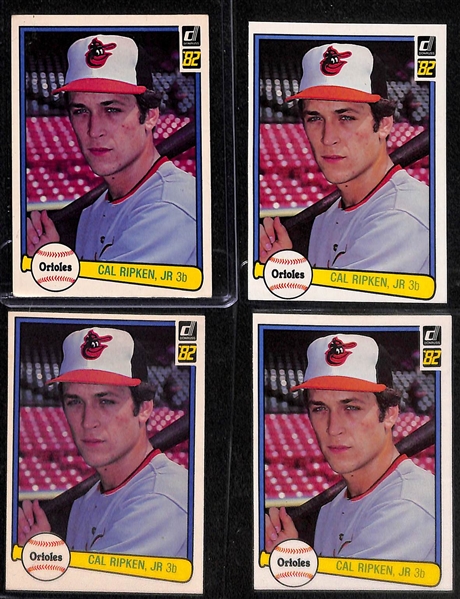 2 Row Box w. Over 200 Cal Ripken Jr. Cards (Inc. 6 Rookies - 2 Fleer and 4 Donruss)