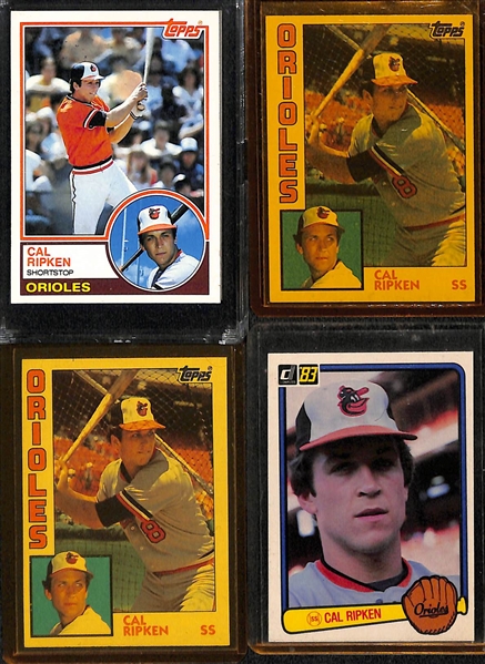2 Row Box w. Over 200 Cal Ripken Jr. Cards (Inc. 6 Rookies - 2 Fleer and 4 Donruss)