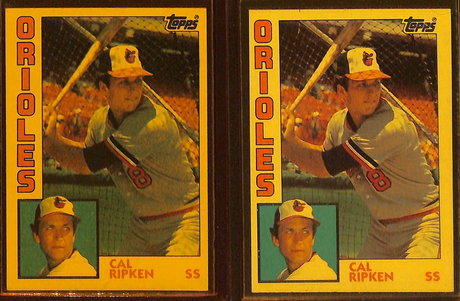 2 Row Box w. Over 200 Cal Ripken Jr. Cards (Inc. 6 Rookies - 2 Fleer and 4 Donruss)