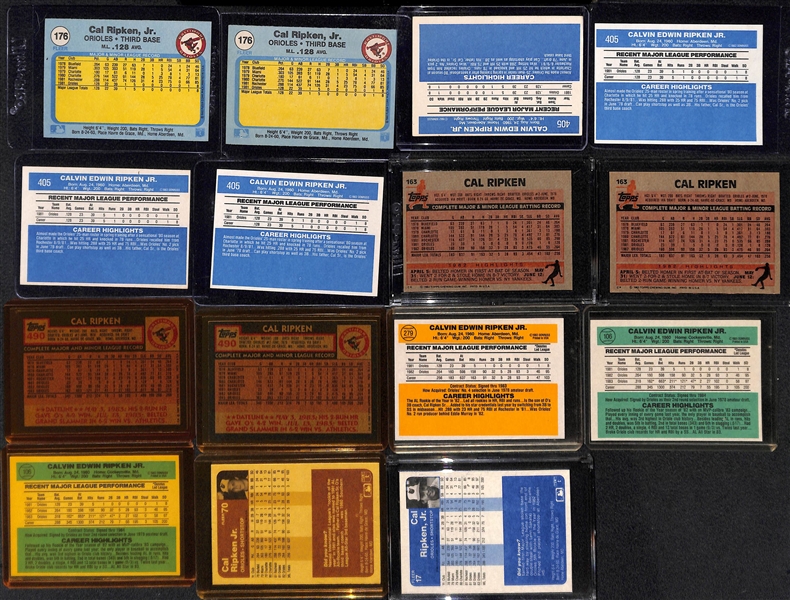 2 Row Box w. Over 200 Cal Ripken Jr. Cards (Inc. 6 Rookies - 2 Fleer and 4 Donruss)