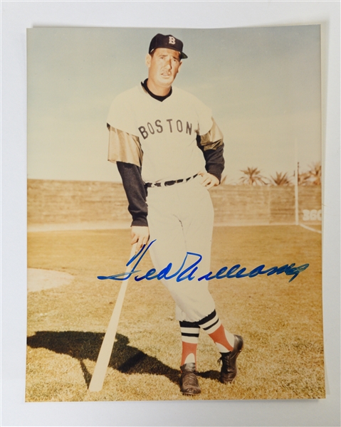 Ted Williams Signed 8x10 Photo w. JSA Auction Letter of Authenticity