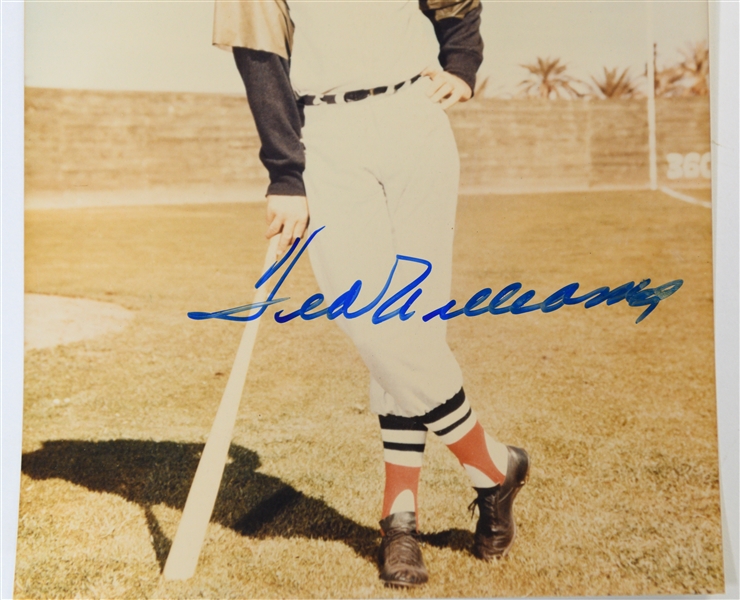 Ted Williams Signed 8x10 Photo w. JSA Auction Letter of Authenticity
