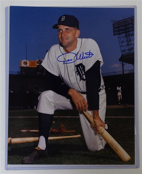 Lot of (7) Signed Baseball 8x10s - E. Banks, McCovey, Hubbell, P. Rose, Hirschbeck, Spahn, Wert - Includes JSA auction LOA