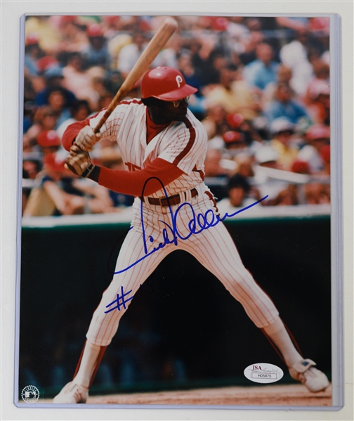 Lot of (6) Signed Phillies/Eagles 8x10s - M. Schmidt, Dick Allen, Ashburn, Bednarik, Retzlaff, Mahaffey - Includes JSA auction LOA
