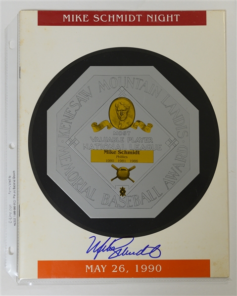 Philadelphia Phillies and A's Lot - Score Cards, Yearbooks, Autographs (inc. Schmidt, Bowa)