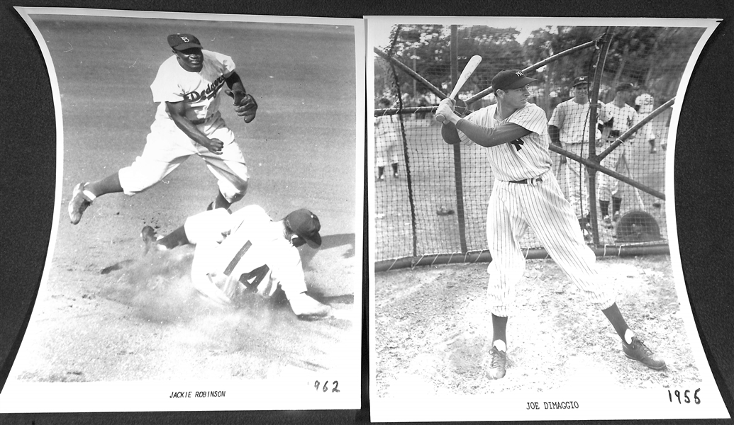 Over 70 Baseball HOF 8x10 Photos From the Uncle Jimmy Collection (Most Printed in 1970s) w. Ruth, Gehrig, Mantle, DiMaggio, Clemente, +