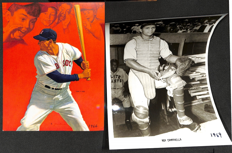 Over 70 Baseball HOF 8x10 Photos From the Uncle Jimmy Collection (Most Printed in 1970s) w. Ruth, Gehrig, Mantle, DiMaggio, Clemente, +