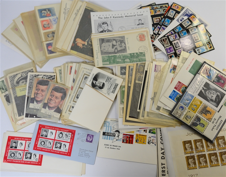 Lot of John F. Kennedy Memorabilia - First Day Covers & Photos