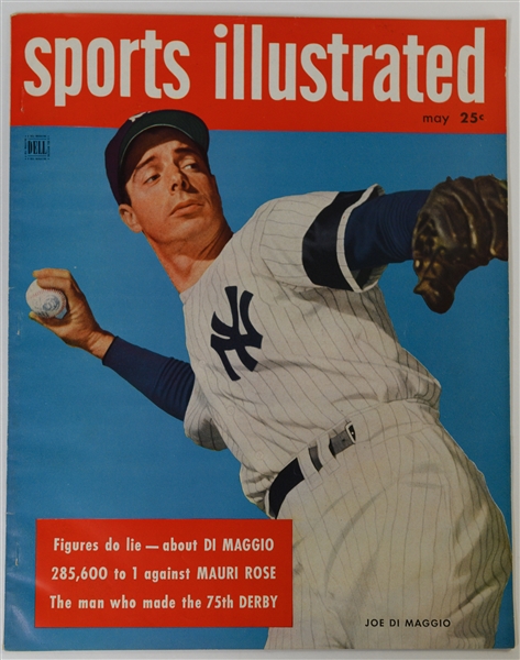 Lot of (10) Sports & News Magazines from 1949-1976 w May 1949 Sports Illustrated w. DiMaggio Cover