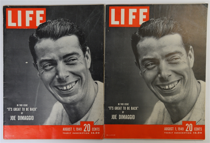 Lot of (10) Sports & News Magazines from 1949-1976 w May 1949 Sports Illustrated w. DiMaggio Cover